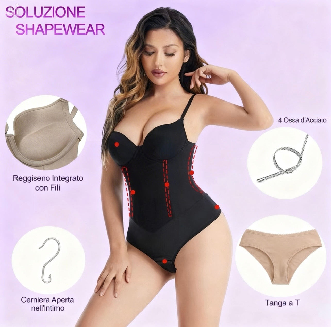 Body Sculpt & Lift™ – Modellante con Push-Up Integrato